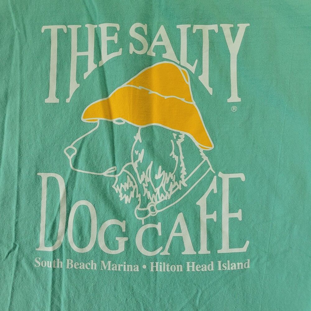 Salty Dog Cafe TShirt Unisex Green XL Short Sleeve Hanes Beefy-T Hilton Head
